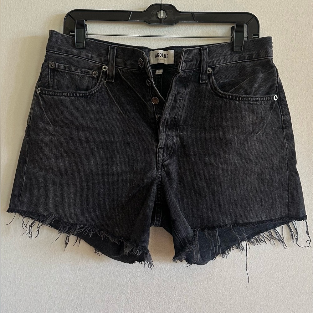 Agolde Black Jean Shorts